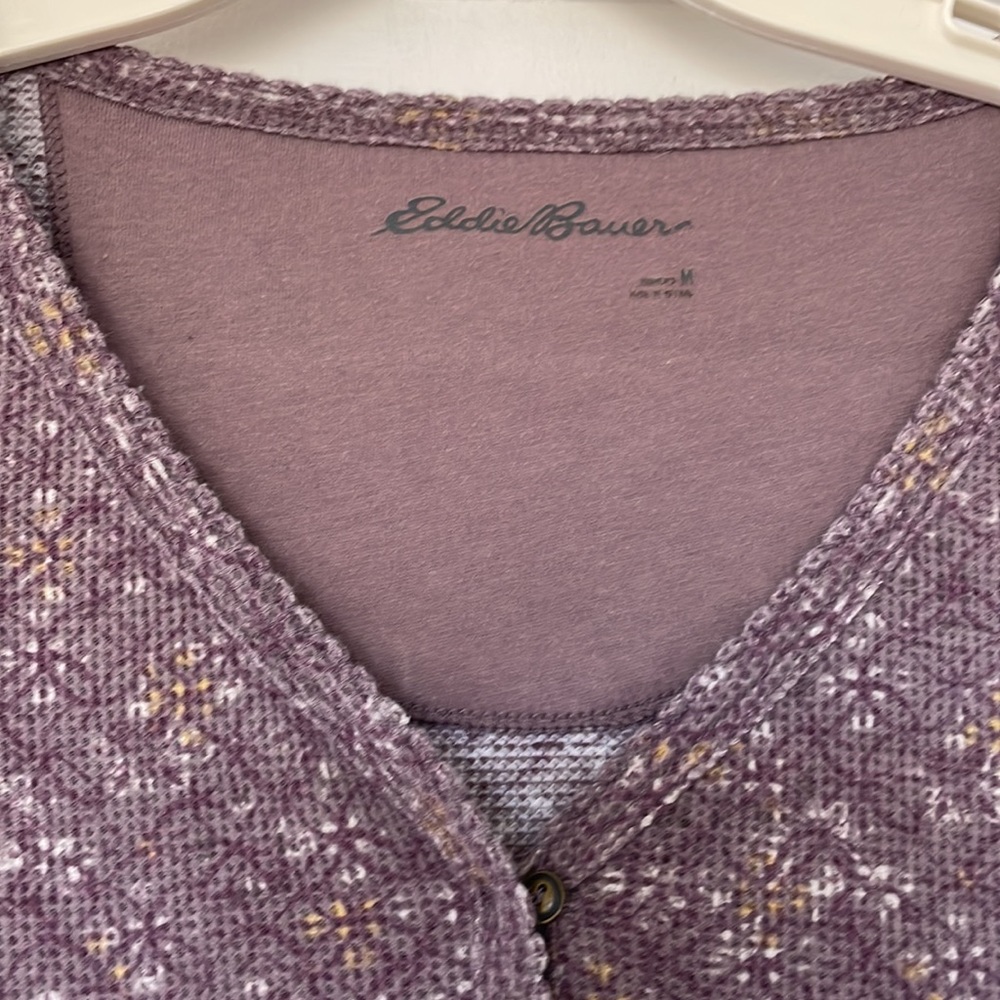 Eddie Bauer Womens M waffle top - like new - Picture 2 of 7